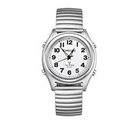 Reloj parlante, control de ondas de radio, aviso de voz de hora/fecha/alarma, anuncio de horas, no requiere carga, no requiere aplicación, adecuado para personas mayores/discapacitados visuales, TU