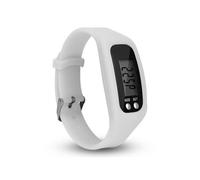 Reloj podómetro (blanco) con pantalla LCD, fácil de usar, rastreador de actividad física para caminar.