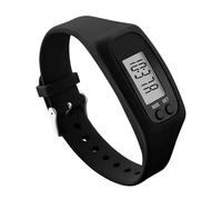 Reloj podómetro de silicona, contador de pasos electrónico de alta precisión con pantalla LED, rastreador de fitness con cálculo de distancia de calorías, pulsera ligera para caminar diariamente