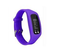 Reloj podómetro (morado) con pantalla LCD, fácil de usar, rastreador de actividad física para caminar.