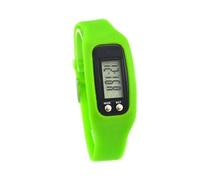 Reloj podómetro (verde) con pantalla LCD, fácil de usar, rastreador de actividad física para caminar.