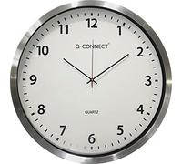 Reloj Q-Connect De Pared Plástico Redondo 60 Cm Marco Cromado