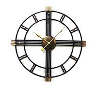 Reloj Reloj de pared al aire libre Reloj de pared de jardín, 20 pulgadas Big Simplicity Garden Reloj Face abierto de hierro impermeable Reloj al aire libre Decoración de interior y al aire libre