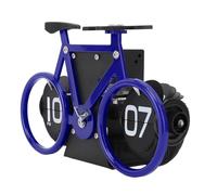 Reloj Retro Abatible hacia Abajo con Forma única de Bicicleta, Temporizador Multifuncional para Sala de Estudio, Reloj de Mesa Decorativo, Acero Inoxidable de 500g (Blue)
