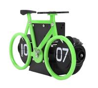 Reloj Retro Abatible hacia Abajo con Forma única de Bicicleta, Temporizador Multifuncional para Sala de Estudio, Reloj de Mesa Decorativo, Acero Inoxidable de 500g (Green)