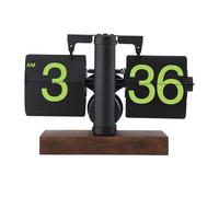 Reloj retro con pantalla de giro automático, funciona con pilas, diseño mecánico para decoración del hogar y la oficina