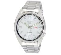 Seiko SNXS73 - Reloj automático para Hombre, colección 5-7S, Esfera Plateada llamativa con manecillas Luminosas, Calendario de día/Fecha, Caja y Pulsera de Acero Inoxidable, Plateado, SNXS73, Reloj