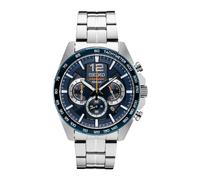 Seiko Reloj SSB345P1 analógico para hombre Cuarzo cronógrafo esfera azul Correa de acero inoxidable