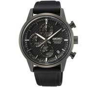 Reloj Seiko Conceptual Titanio Negro Cronógrafo Correa Silicona Hombre SSB393P1