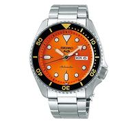 SEIKO 5 Sports SRPD59K1 Reloj Hombre Automático 100 m Acero Cuadrante Naranja