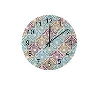 Reloj silencioso Reloj de Pared 12 "No Hace tictac Flores japonesas Abstracción Funciona con Pilas Reloj Creativo Decoración de Moda para el hogar para la Cocina Oficina Escuela Sala de Estar