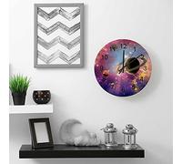 Reloj silencioso Reloj de Pared 12 "Sin tictac Sistema de Estrellas del Universo Brillante Reloj con Pilas Decoración Creativa de Moda para el hogar para la Cocina Oficina Escuela Sala de Estar