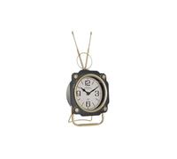RELOJ SOBREMESA HIERRO CRISTAL 15,5X8,5X32 NEGRO