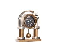RELOJ SOBREMESA HIERRO CRISTAL 25X8X31 DORADO