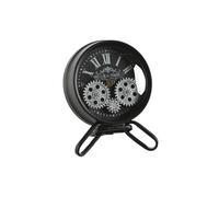 RELOJ SOBREMESA METAL CRISTAL 16,5X11X21 NEGRO