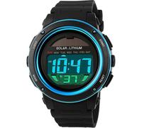 Reloj solar deportivo analógico para hombre, resistente al agua hasta 5 atm, para exteriores, con energía