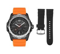 Reloj solar para hombre - RNCYN - Correa de silicona - Batería de larga duración - Negro - Resistente al agua hasta 3 bares