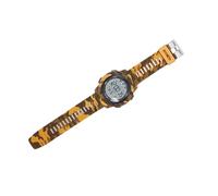 Reloj SportPol, Fecha del Distrito Deportivo Digital de Lunes a Viernes Formato Resistente Al Agua 24/12 Horas para Hombres (Yellow)