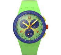 Reloj Swatch Cronógrafo Fluyendo Fresco Esfera Verde Unisex SUSG101