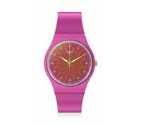 Reloj Swatch Gent Biosourced Unisex Casual con Correa de Plástico, Cuarzo Rosa, Impermeable, Fantástico Fúcsia