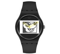 Reloj Swatch Keith Haring X Disney Mickey Mouse Blanc Sur Noir SUOZ337