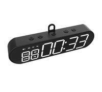 Reloj temporizador con control remoto para relojes, temporizadores, cronómetro, cuenta atrás/arriba, temporizador de entrenamiento, reloj de intervalo con zumbador para gimnasio