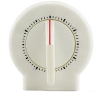 Reloj temporizador mecánico, diseño de péndulo de cuenta regresiva de 60 minutos con alarma audible y cuerda manual para cocina, hogar u oficina (blanco)