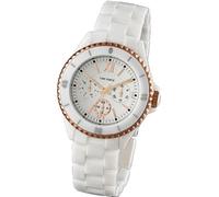 Reloj TIME FORCE colección CEMIK de señora. Cadena cerámica. Blanco. Multifunción TF-4188L11
