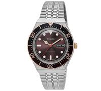 Reloj Timex M79 automático TW2U96900 con esfera marrón para hombre [Importado oficial], Marrón claro dos, Tipo de pulsera