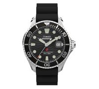 Reloj Timex para hombre, reloj de pulsera Timex Deep Water de agua profunda TW2W81600 de cuarzo resistente al agua de 200 m con esfera negra y esfera negra de acero inoxidable [importado paralelo