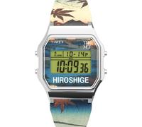 Reloj TIMEX T80 TW2W25300 THE MET HIROSHIGE Cuero Alarm VINTAGE