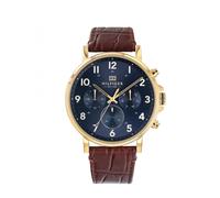 Tommy Hilfiger Reloj Analógico de Cuarzo Multifunción para Hombre con Correa de Cuero Marrón Claro - 1710380