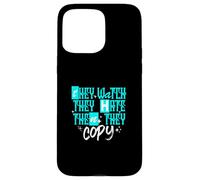 Reloj Turquesa, Odio, Copia Turquesa Gráfico Carcasa para iPhone 15 Pro Max