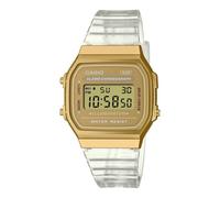 Reloj Unisex Hombre Mujer CASIO A168XESG-9AEF Silicona Blanco Dorado VINTAGE