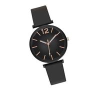 Reloj usado, reloj analógico, reloj con banda suave | El reloj de pulsera analógico de segunda mano con un grupo suave y transpirable activo para enfermeras, estudiantes de cuidado, negro, Se référer