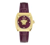 Versace Reloj Analógico para Mujer'S de Cuarzo Suizo con Correa en Cuero VE0R00125