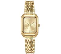 Reloj vintage dorado para mujer, opciones de esfera de números romanos/árabes, pulsera de aleación ajustable, movimiento de cuarzo resistente al agua hasta 3 ATM con herramientas de cambio de tamaño