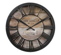 Atmosphera - Reloj 'Vintage' - Negro y Madera D. 39 cm