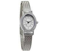 Reloj vintage ovalado de lujo para mujer, esfera ultrafina, correa de acero inoxidable, resistente al agua, plateado, Moda