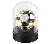 Relojes Caja de Almacenamiento Reloj Bobinado Mecánico Dispositivo Automático Caja de Almacenamiento Organizador Giratorio de Metal Caja de Reloj (Dorado)