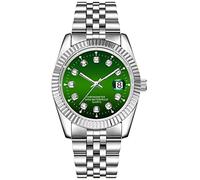 Relojes de cuarzo analógicos de diseño clásico de moda para hombre Casual de negocios de acero inoxidable impermeable fecha reloj de pulsera hombres, forro polar verde con licencia oficial de star wars silent one crew.