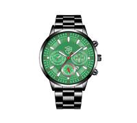 Relojes de cuarzo de acero inoxidable para hombre, de moda, de negocios, con calendario, de lujo (acero