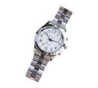 Relojes de cuarzo para hombre para personas ciegas y ancianos que pueden decir la fecha, año, mes, semana, reloj despertador, función de reloj, B, talla única