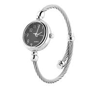 Relojes de Cuarzo para Mujer, Reloj de Pulsera Abierto con Correa de Aleación Redonda Analógica para Mujer, como Regalo para el Día de San Valentín, Día de la Madre(disco negro digital)