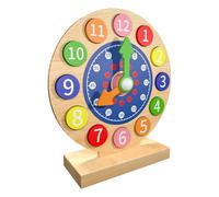 Relojes de enseñanza - Campeonato Concepto Tiempo, Reloj de lecciones de Madera para Clasificación de Colores Infantiles | Juguetes de Reloj Coloridos Suministros Educativos Tempranos De