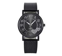 Relojes de gran número para mujer, último reloj creativo con cinturón para mujer, negro, talla única