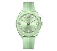 Relojes de mujer, correa de silicona suave, reloj de cuarzo para mujer, resistente al agua, reloj de pulsera casual para mujeres, niñas, estudiantes, Verde matcha, Clásico
