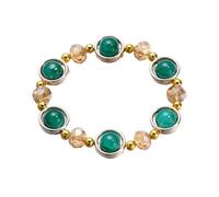 Relojes de mujer rectangulares de cuero gradiente Ice Crack Colored Glaze Bracelet String For Everyday Wear As A Gift For Girls' Classmates And Friends Fitness Pulsera Hombre, talla única, Acrílico,