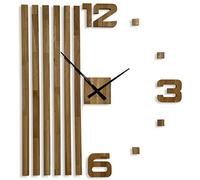 Relojes de pared 3D de madera de roble, láminas grandes de 100 cm, diseño moderno, EKO, decoración de pared, relojes para oficina, salón, dormitorio, artículo decorativo (XXL, 100 cm, manecillas