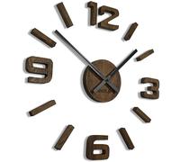 Relojes de pared 3D DIY madera roble grande reloj de pared 50-75 cm 3D reloj de pared diseño moderno EKO relojes de pared decoración relojes para oficina, salón, dormitorio, artículo decorativo, reloj